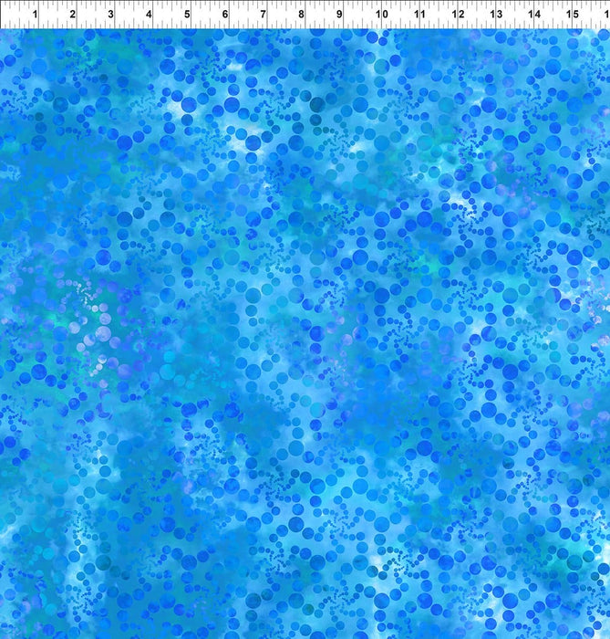 Elysian - Twist BLUE - Per Yard - Jason Yenter - In The Beginning - Geometric, Swirl, Bright - 4JYN2 - RebsFabStash