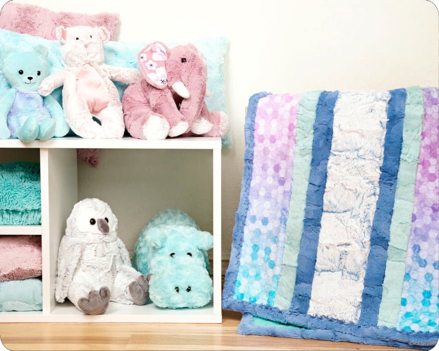 Fabulous 5 Cuddle Kit - Serenity - Blanket/Quilt KIT- Shannon Cuddle fabric - Baby Blanket - CKFAB5 SERENITY - RebsFabStash