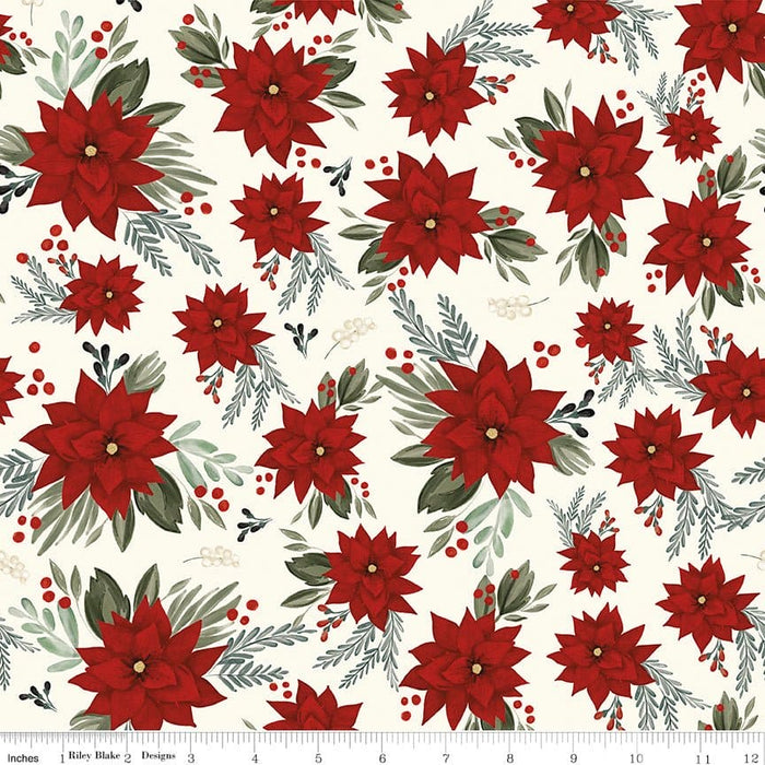 Little Farmhouse Christmas Cotton Lycra  Purpleseamstress Fabric