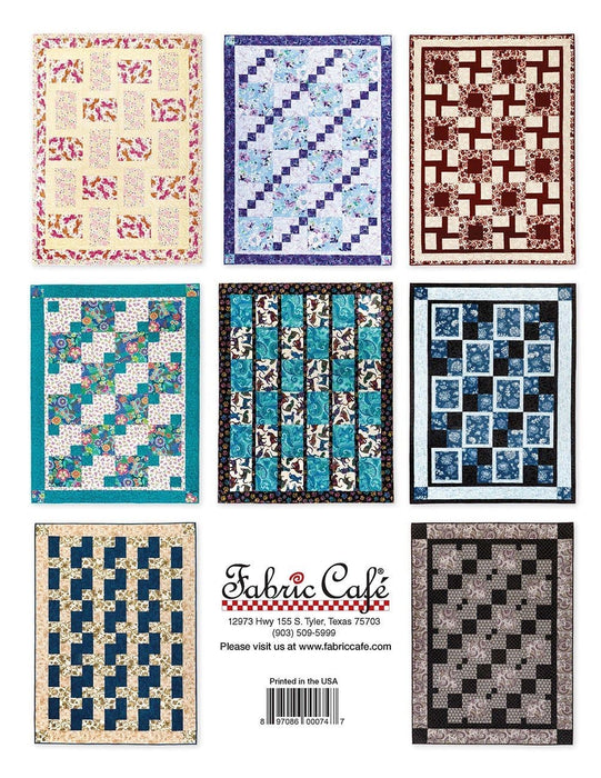 Fast & Fun - 3 Yard Quilts - Quilt PATTERN book - by Donna Robertson of Fabric Cafe - 8 different patterns - RebsFabStash