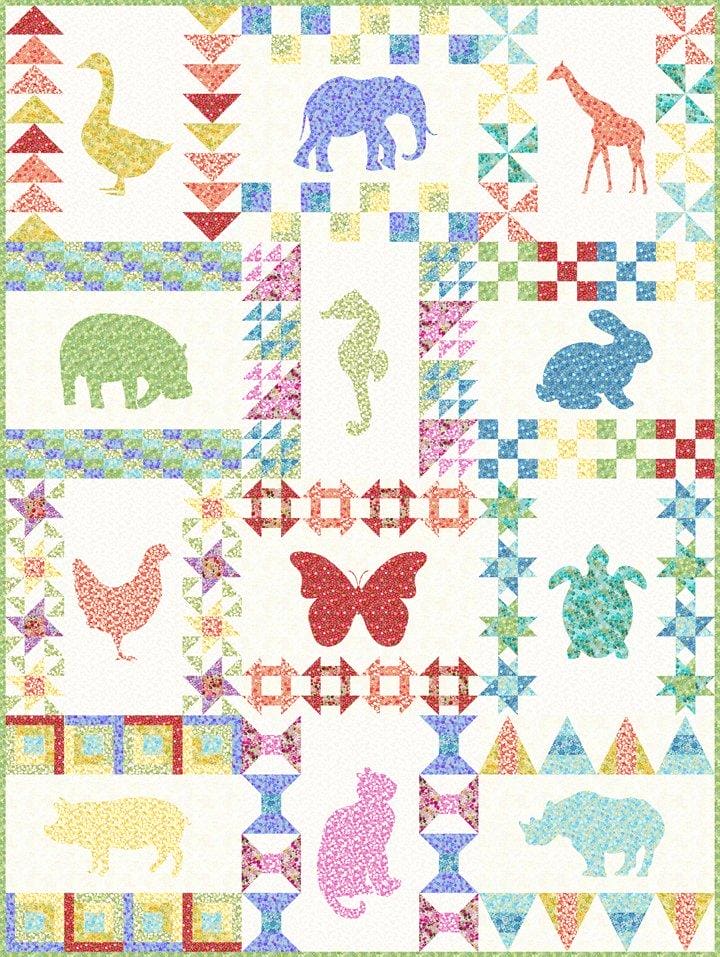 Floral Menagerie Quilt Pattern Using Garden Delights II Fabric