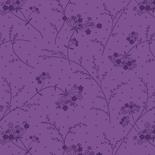 Floral Sprays - Per Yard- Kimberbell Basics - Kim Christopherson - Maywood Studio - Make a Wish - MAS9394-V - Purple - RebsFabStash