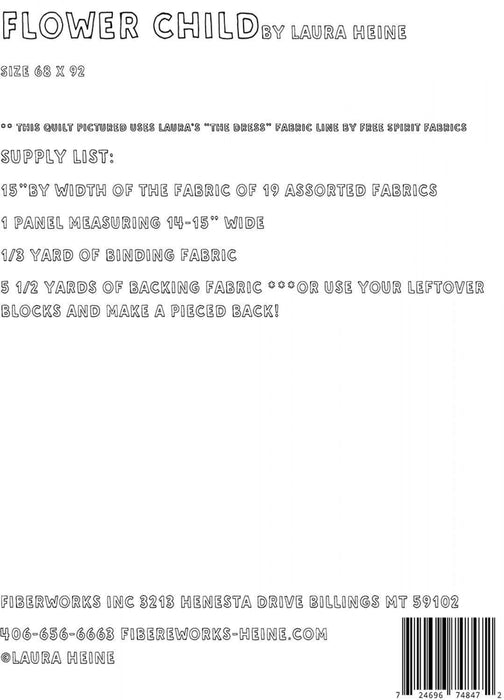 Flower Child from Fiberworks Inc. - Quilt Pattern by Laura Heine and Peggy Larsen - RebsFabStash