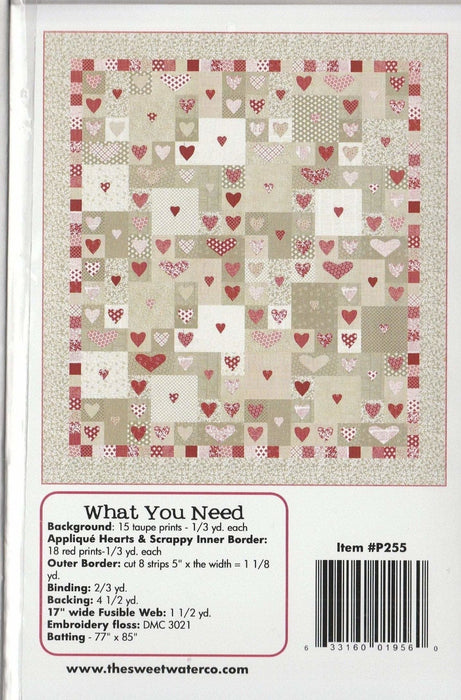 Follow Your Heart - Quilt Pattern designed by Sweetwater - Uses projectred fabrics - finished size 69" x 77" - Item #P255 - RebsFabStash