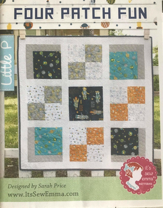 Four Patch Fun - Designed by Sarah Price - Mini Pattern - Wall Hanging or Table Topper - RebsFabStash