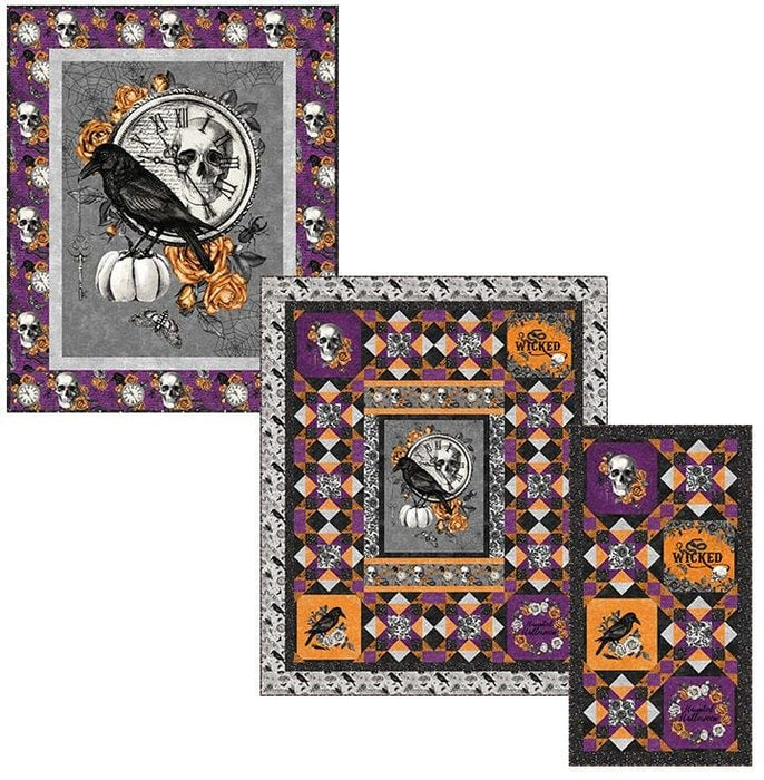 Fright Night - 3 IN 1 Quilt PATTERN - by Heidi Pridemore - uses Wicked by  Nina Djuric for Northcott 