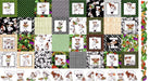 Fun Chefs - Medley Fun Chefs Strip PANEL - Loralie Harris Designs - Strip, Stripes, Dots, Cooking, Vegetables - Strip Panel on White - RebsFabStash