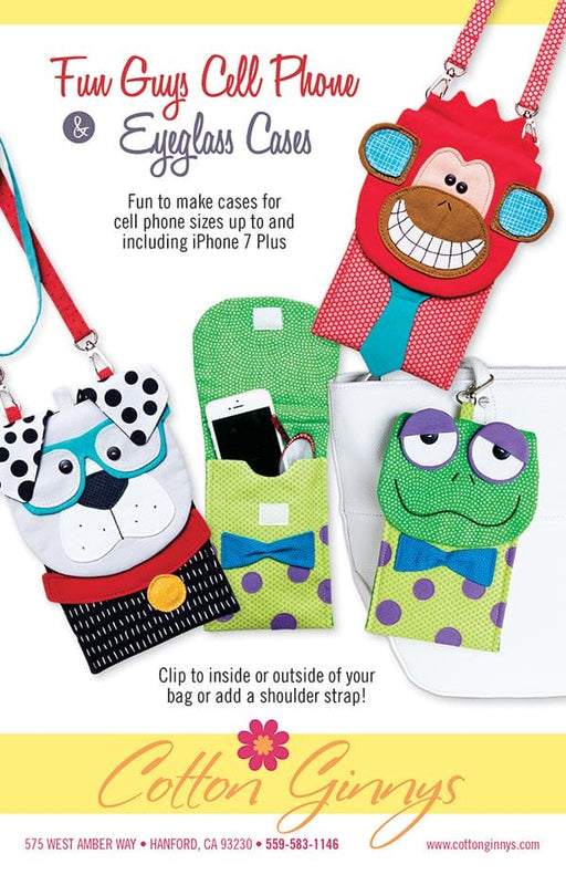 Fun Guys Cell Phone & Eyeglass CG GF177 by Cotton Ginnys - RebsFabStash