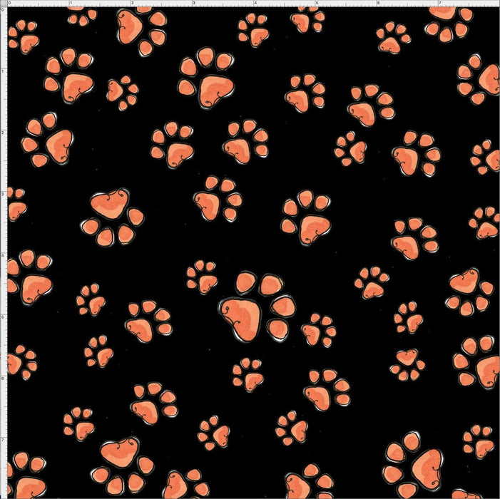 Fun Paws - Doggie Prints - per yard - Loralie Harris Designs - Dogs - Black - 692-297 - RebsFabStash