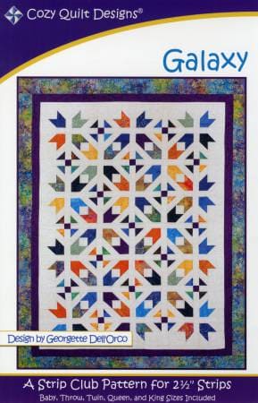 Galaxy - PATTERN - by Georgette Dell'Orco - Cozy Quilt Designs - Baby, Throw, Twin, Quilt and King - CQD01074 - RebsFabStash