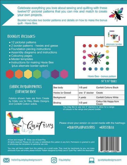 Geometric Rainbow - Quilt PATTERN - Features Create by Kristy Lea of Quiet Play for Riley Blake Designs - RebsFabStash