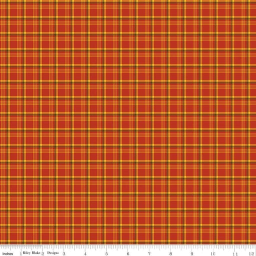 Give Thanks - per yard - Sandy Gervais for Riley Blake - Plaid Red - C9525-RED - RebsFabStash