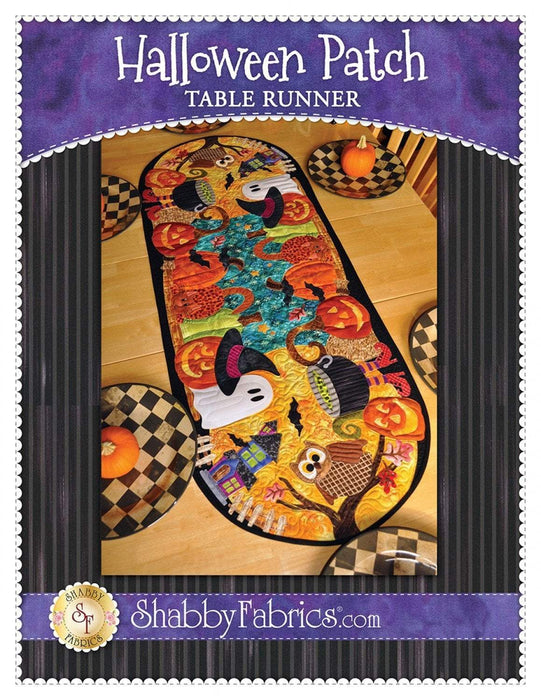 Halloween Patch Table Runner - Quilt Pattern - by Shabby Fabrics - 20" x 52" - Halloween decor! - RebsFabStash