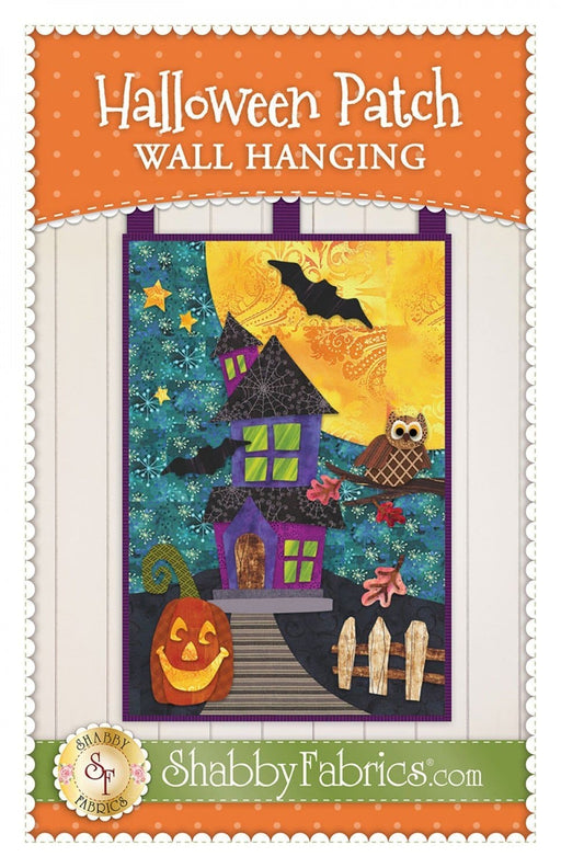Halloween Patch Wall Hanging or Door Hanging - Quilt Pattern - by Shabby Fabrics - 12.5" x 18.5" - Halloween decor! - RebsFabStash