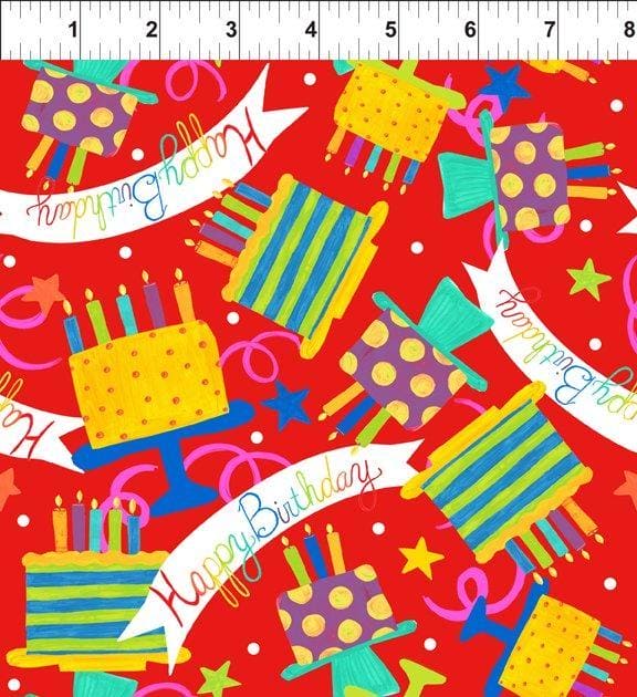 Happy Birthday - per yard - In the beginning Fabrics By Jennifer Heynen - yellow stars on Yellow - 8 JHO-2 - RebsFabStash