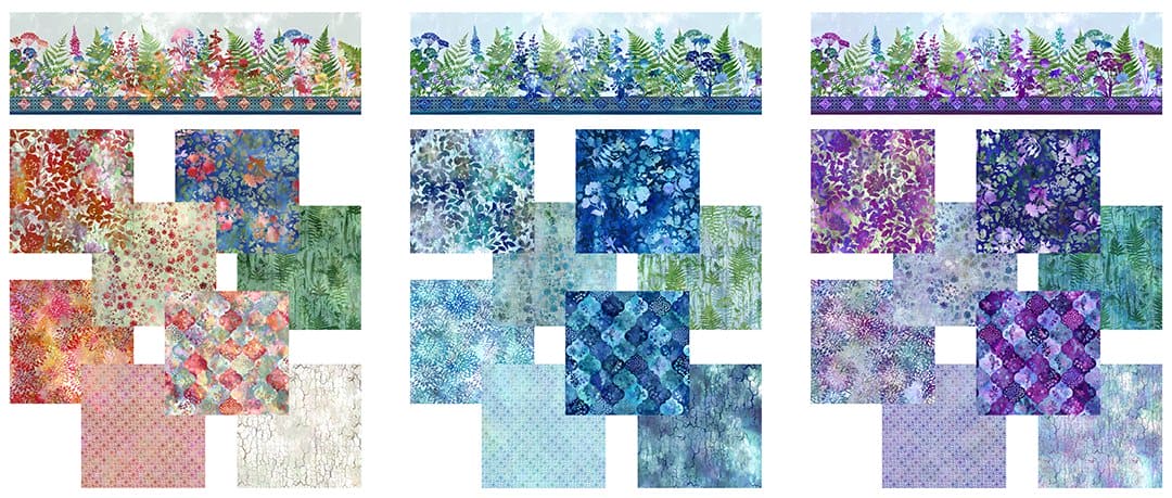 Haven - Per Yard - by In The Beginning Fabrics - Wildflower, Digital Print - Blue Colorway - 6HVN 2