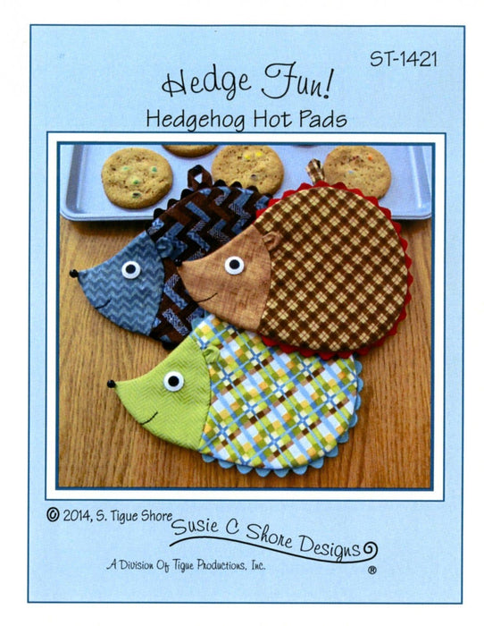 Hedge Fun! - Hedgehog Hot Pad Pattern - by Susie Shore Designs - Mini Pattern #1421 - RebsFabStash