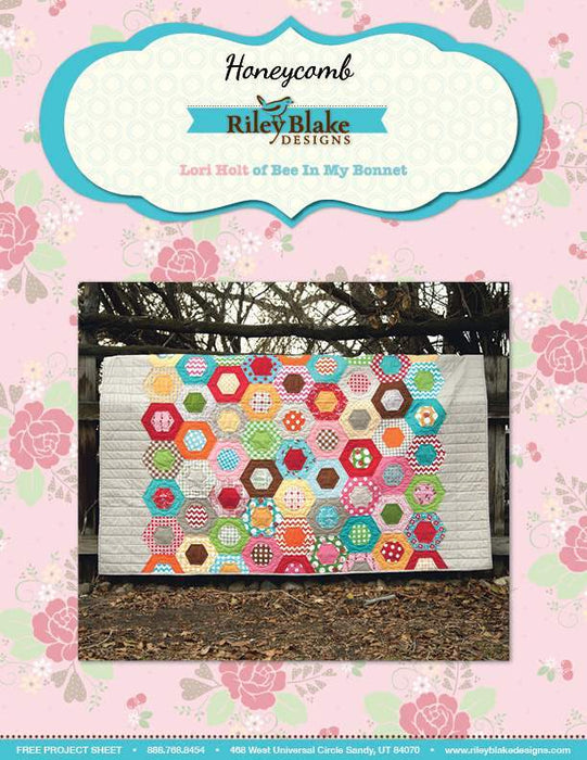 Hexie Half Rulers - Lori Holt - Riley Blake Designs - Bee in my Bonnet - Use for her Honeycomb quilt! Includes 2 Hexi Half rulers! STRULER 4196 - RebsFabStash