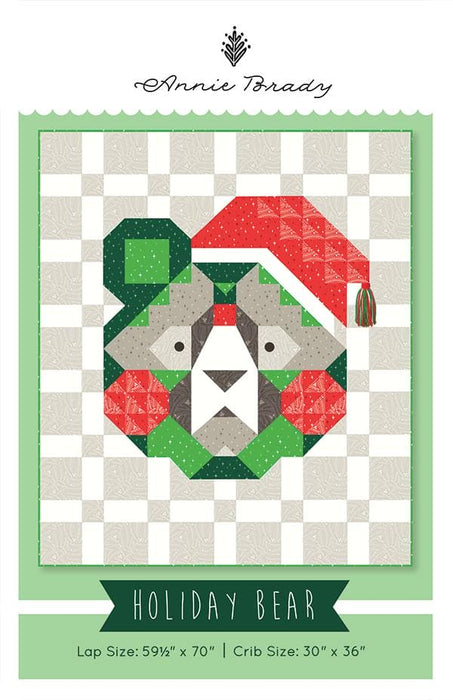 Holiday Bear - Quilt PATTERN - by Annie Brady for MODA - features Northern Light fabric collection - Lap or Crib Quilt - RebsFabStash
