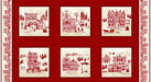 Home for the Holidays - by the yard - by JVP Creations for Studio E - Red Holiday Honeycomb - 5176-84 Red - RebsFabStash