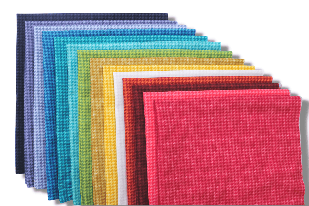 Houndstooth Basics - PROMO Fat Quarter Bundle - (14), (16) or (17) 18" x 21" pieces - By Leanne Anderson for Henry Glass