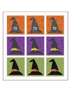 Hester's Hat - Quilt KIT - by Jenifer Dick - Everyday Applique - Everyday Stitches - Features Hometown Halloween - 57" x 66"-Quilt Kits & PODS-RebsFabStash