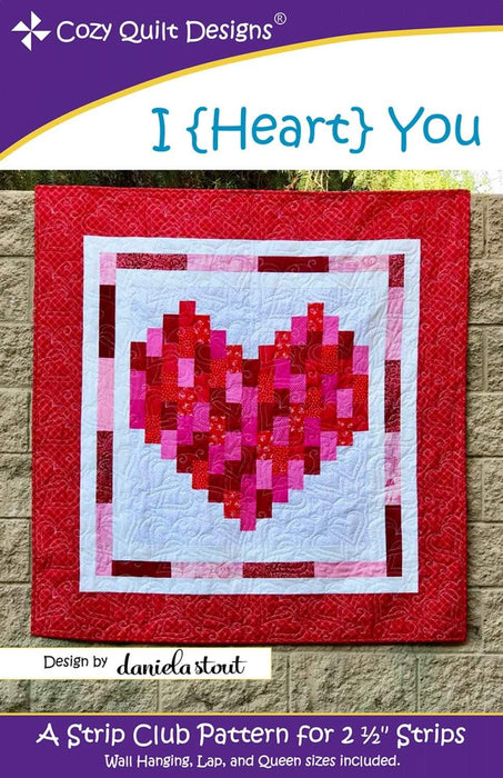 I Heart You - Pattern - Cozy Quilt Designs - by Daniela Stout - RebsFabStash