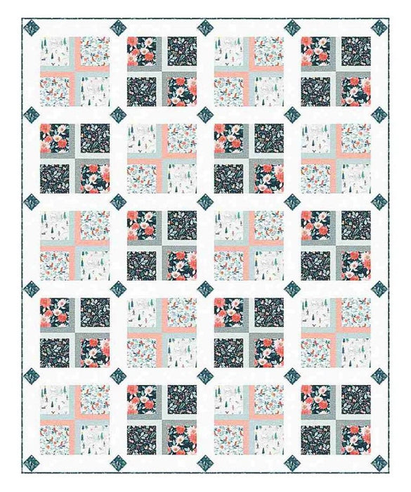 Windowpanes - Quilt KIT - Pattern by Denniele Bohannon for Dear Stella - features Baby It's Cold Outside by Clara Jean Design-Quilt Kits & PODS-RebsFabStash