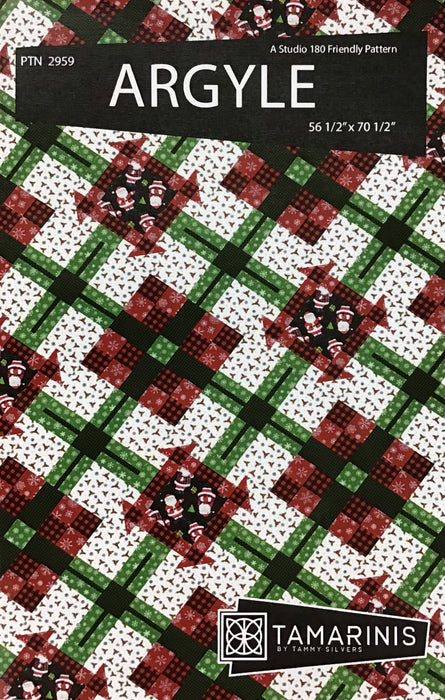 NEW! Argyle - Quilt PATTERN - by Tammy Silvers of Tamarinis - Features Santa's Tree Farm fabrics by Northcott - 56.5" x 70.5" - PTN 2959