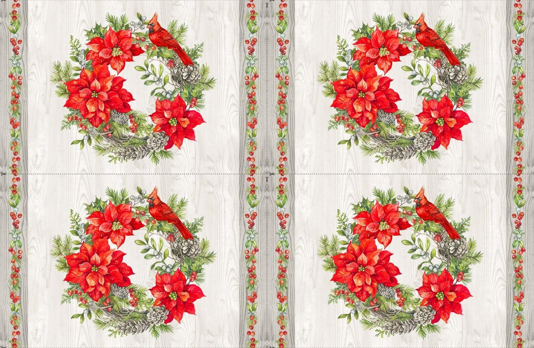 The Scarlet Feather - PROMO One Yard Bundle + PANEL! (11) 1 yard pieces PLUS (1) 26" x 42" Placemat Panel - by Deborah Edwards for Northcott