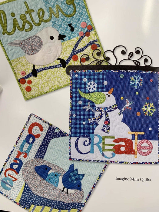 Imagine - Art to Heart - Book/Patterns - by Nancy Halvorsen - block Quilt - Mini Quilts Wall Hangings and ADORABLE Banners too! - RebsFabStash