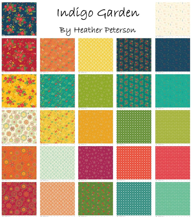Indigo Garden - Turquoise Sashiko - per yard - by Heather Peterson - for Riley Blake Designs - C11277-TURQUOISE - RebsFabStash