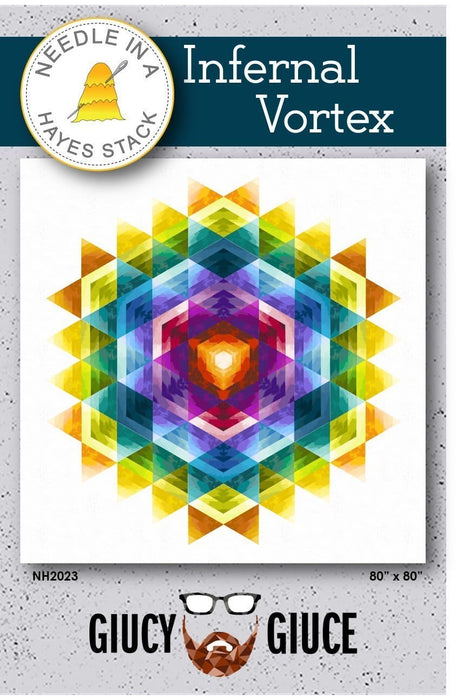 Infernal Vortex - Quilt pattern - Inferno ombre fabrics - Giucy Giuce & Tiffany Hayes for Andover Fabrics - Needle in a Haystack - NH2023 - RebsFabStash