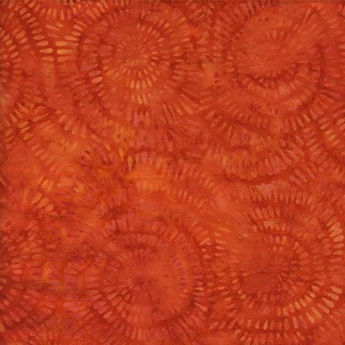 Orange Batik Fabric by the Yard