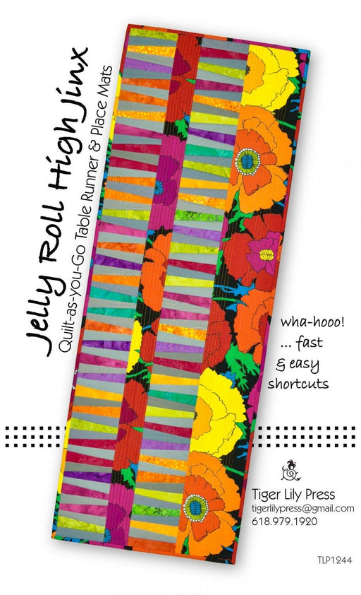 Jelly Roll High Jinx - Table Runner & Placemat pattern - Quilt as you go - Tiger Lily Press - TLP1244 - RebsFabStash