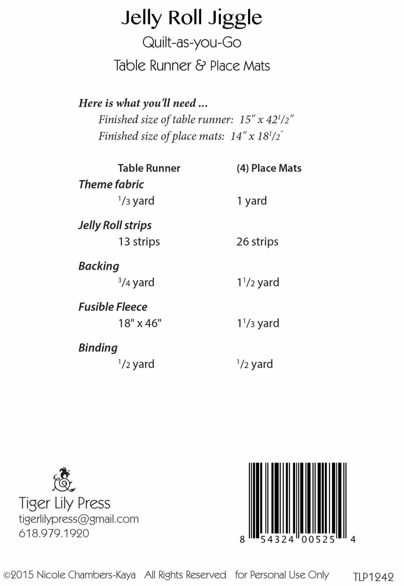 Jelly Roll Jiggle Table Runner & Quilt pattern Quilt as you go Ti — RebsFabStash