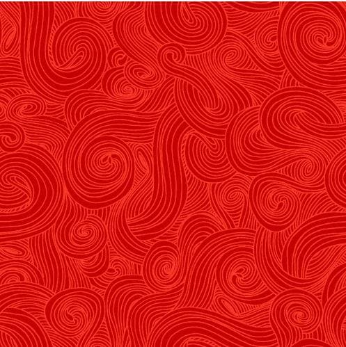 Just Color! - tonal swirl - by the yard - Studio E - 1351 - Red - RebsFabStash