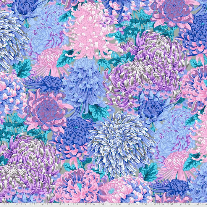 Kaffe Fassett Collective August 2021 - Caladiums - Blue - Per Yard - Free Spirit Fabrics - Leaf, Floral, Bright, Colorful - PWPJ108.BLUE - RebsFabStash