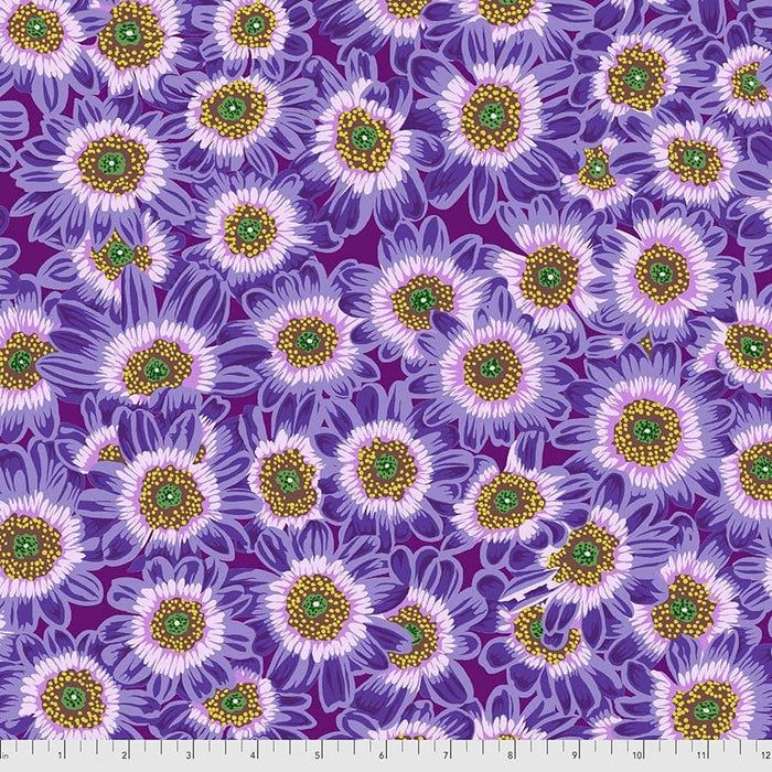 Kaffe Fassett Collective August 2021 - Climbing Geraniums - Purple - Per Yard - Free Spirit Fabrics - Floral, Bright, Colorful - PWPJ110.PURPLE - RebsFabStash