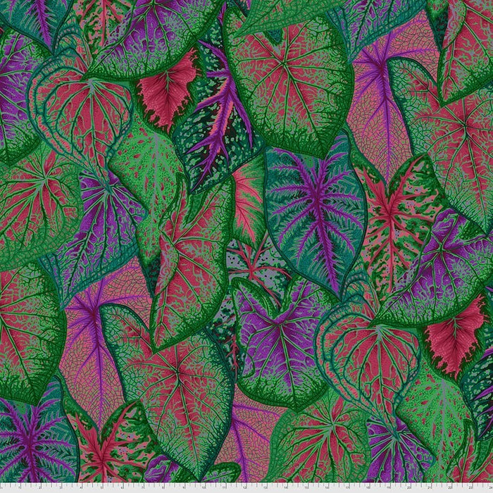 Kaffe Fassett Collective August 2021 - Climbing Geraniums - Purple - Per Yard - Free Spirit Fabrics - Floral, Bright, Colorful - PWPJ110.PURPLE - RebsFabStash
