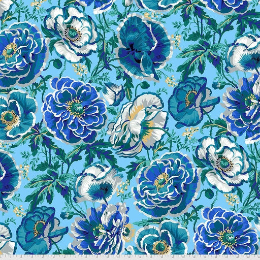 Kaffe Fassett Collective August 2021 - Dorothy - Blue - Per Yard - Free Spirit Fabrics - Floral, Bright, Colorful - PWPJ109.BLUE - RebsFabStash