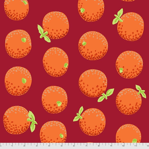 Kaffe Fassett Collective August 2021 - Oranges - Maroon - Per Yard - Free Spirit Fabrics - Bright, Colorful - PWGP177.MAROON - RebsFabStash