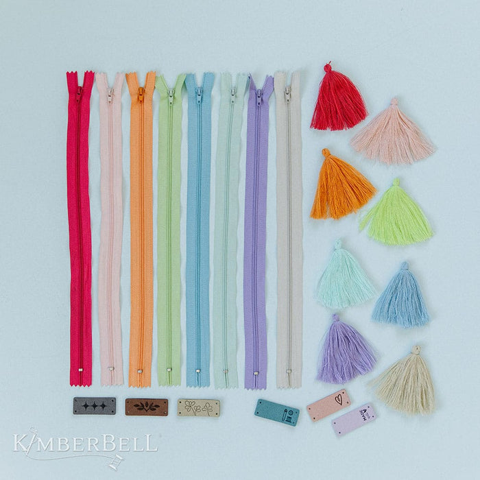 Pretty & Posh Zipper Pouches Embellishment Kit - Kim Christopherson of Kimberbell  - KDKB1266