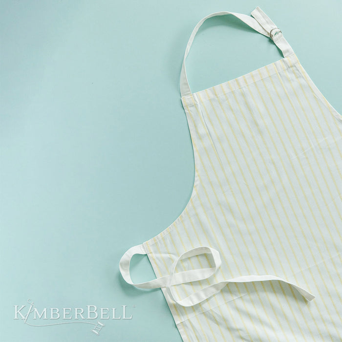 Adult Apron Blank - by Kimberbell Designs - Yellow Pinstripe - KDKB264 - Adjustable Neck for comfort!