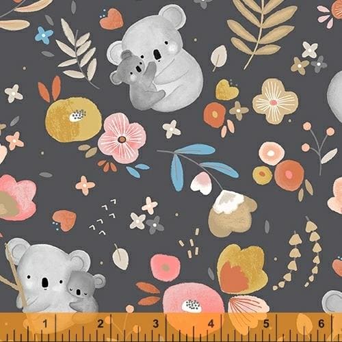 Kenzie - per yard - Windham Fabrics - Whistler Studios - Tossed Koalas on Salmon - 52064-7 - RebsFabStash