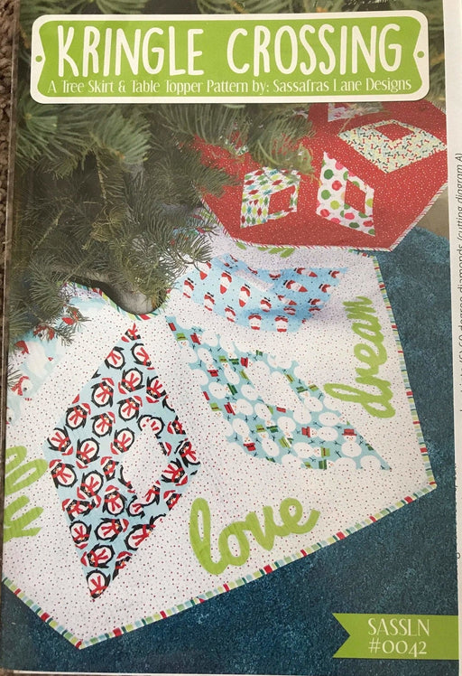 Kringle Crossing - Tree skirt or Table Topper pattern - Sassafras Lane Designs - RebsFabStash
