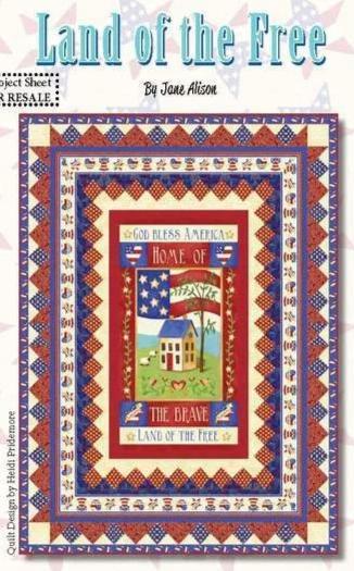 Land of the Free Wall Hanging Panel Quilt Kit - by Jane Alison - Henry Glass - Quilt Pattern by Heidi Pridemore - RebsFabStash