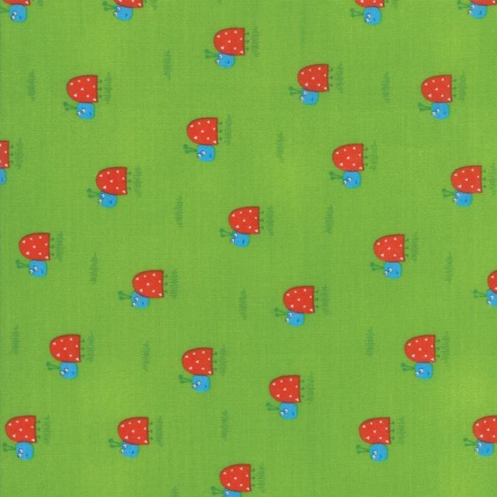 Later Alligator - PER YARD - by Sandy Gervais - MODA - Quilting/Sewing Fabric - Multi colored lady bugs on white 17983 11 - RebsFabStash