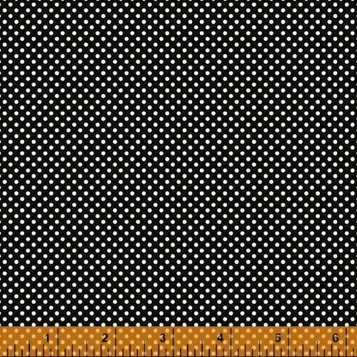 Les Poulets Encore - per yard - Windham Fabrics - Whistler Studios - Words on Black - 31291A-2 - RebsFabStash