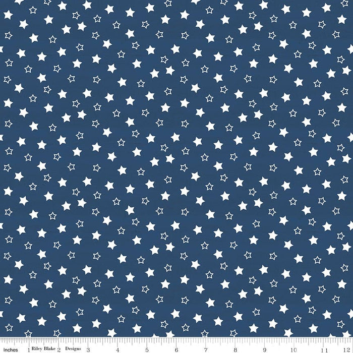 Let Freedom Soar - Stars - Blue - per yard - by Tara Reed - for Riley Blake - America, Patriotic - C10521-BLUE - RebsFabStash